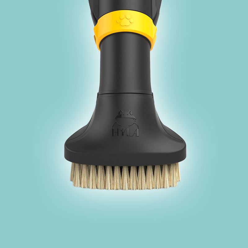 BROSSE ANIMAUX A POILS SOUPLES ( jaune )